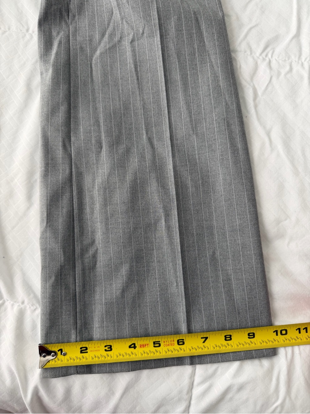 Calvin Klein Pinstripe Vest & Trouser Pantsuit Set Women’s 10 Gray Business Work - Picture 6 of 16